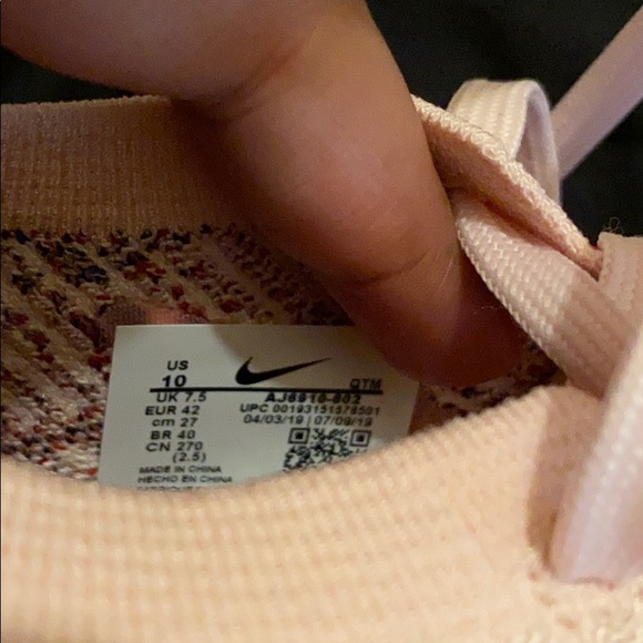 Nike sunset tint/white/blue/gym force red vapormax - Picture 6 of 9